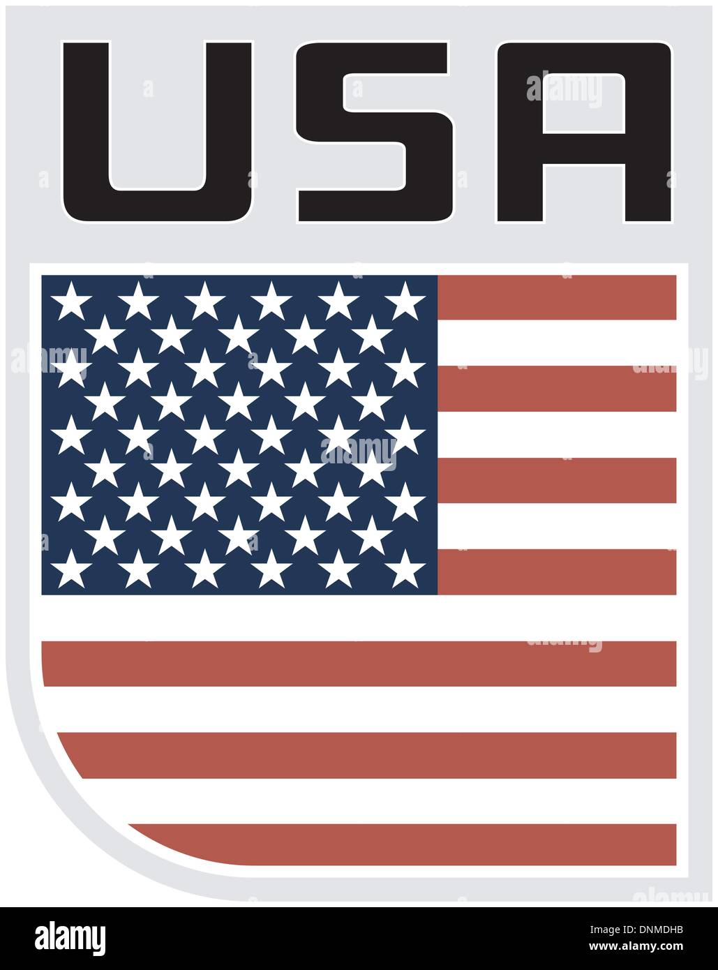 Illustrazione di un icona della bandiera di Stati Uniti d'America Illustrazione Vettoriale