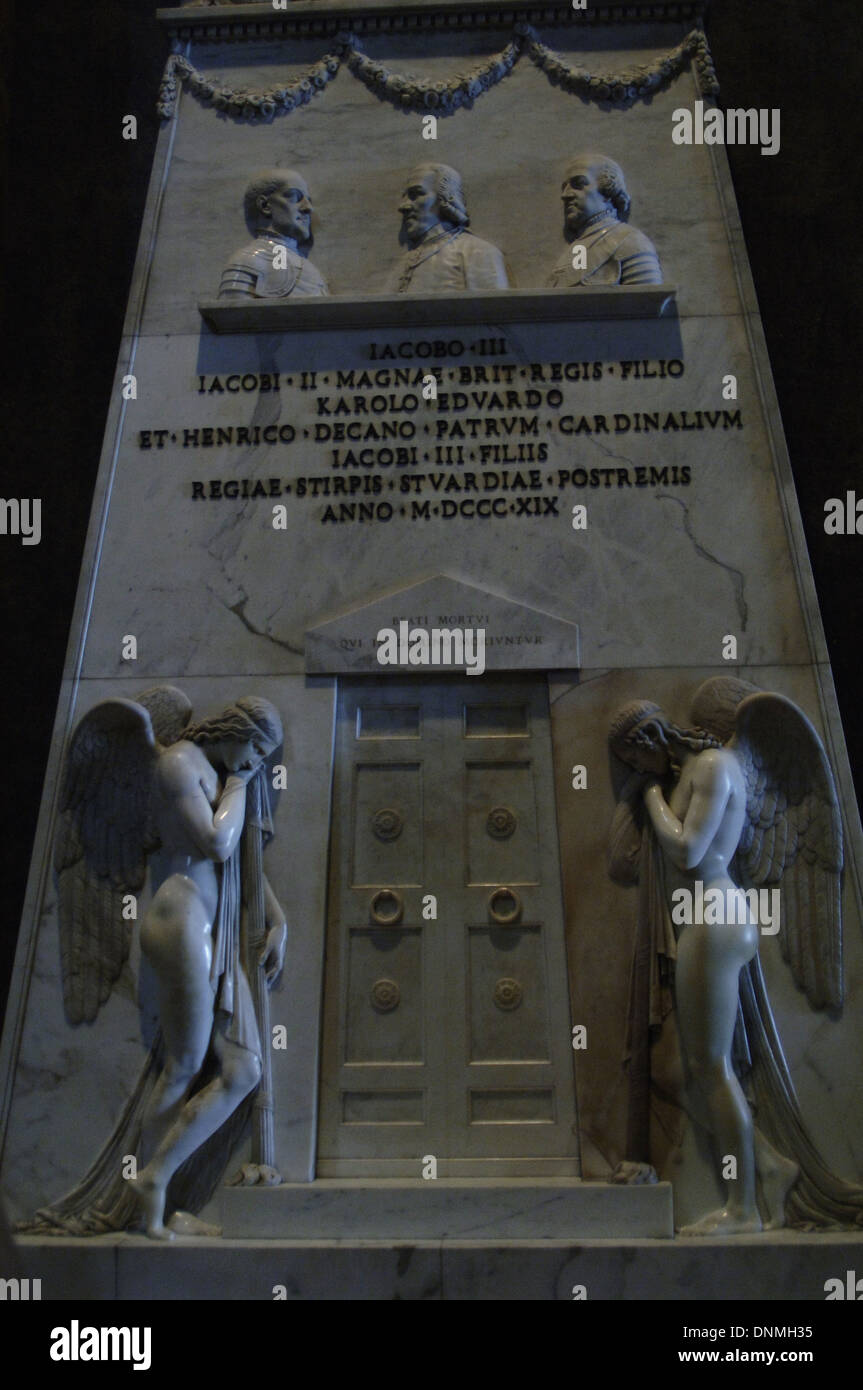 Stuart monumento, progettato nel 1817-1819 dall'Italiano scultore neoclassico Antonio Canova (1757-1822). Il marmo. Foto Stock