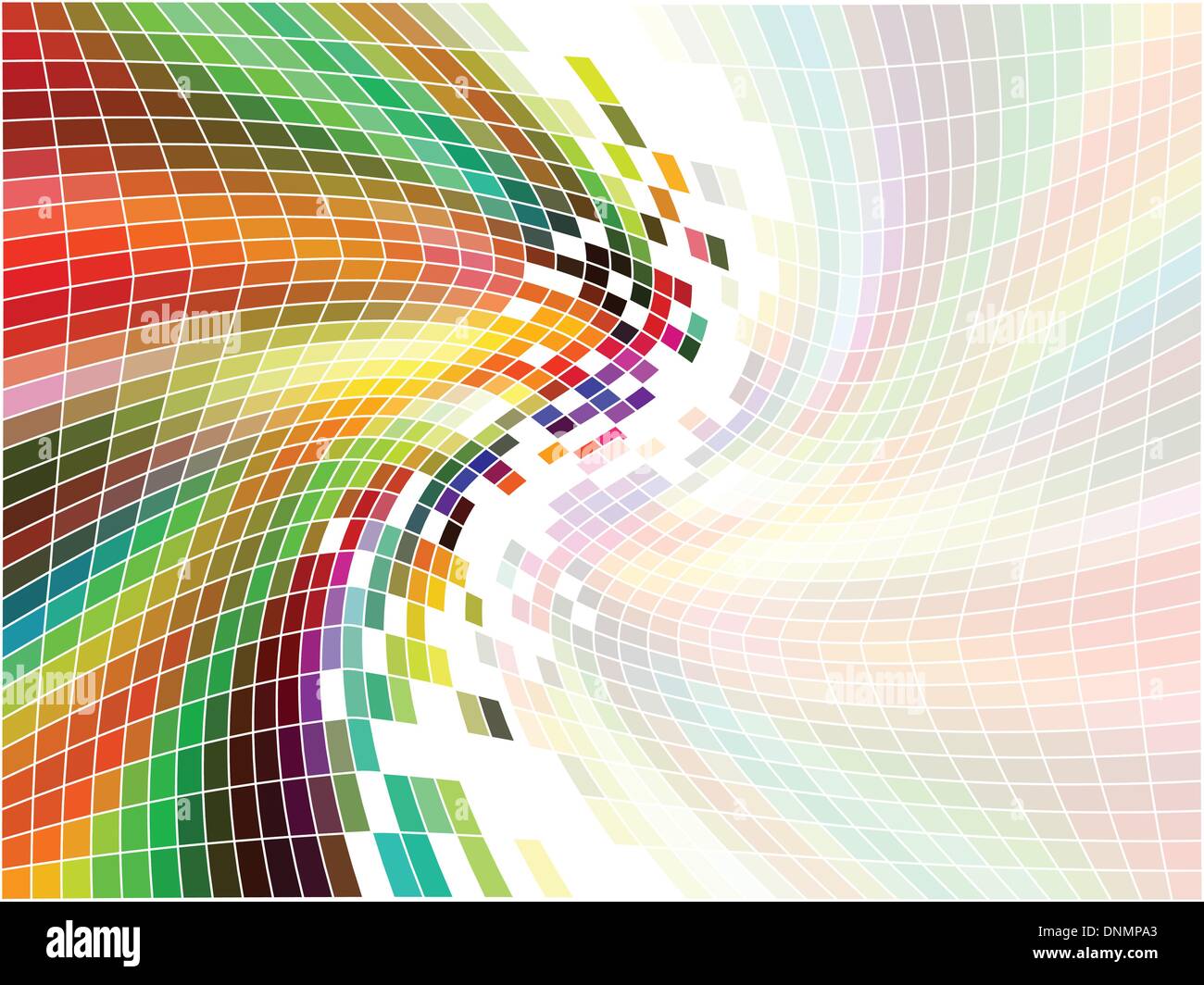 Mosaico astratto sfondo con colori dell'arcobaleno Illustrazione Vettoriale