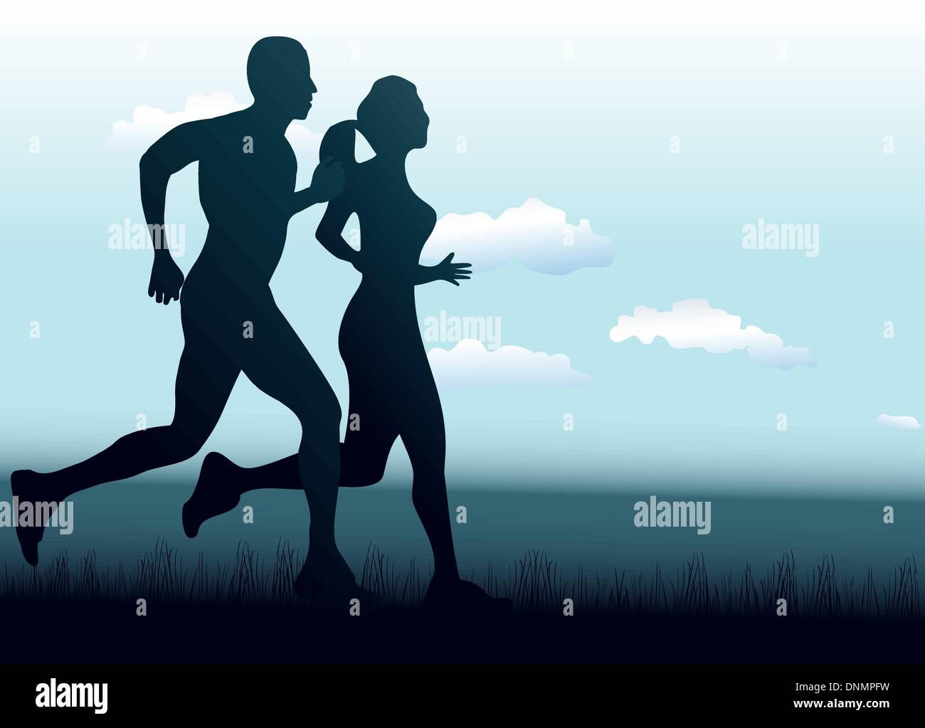 Fare jogging Illustrazione Vettoriale