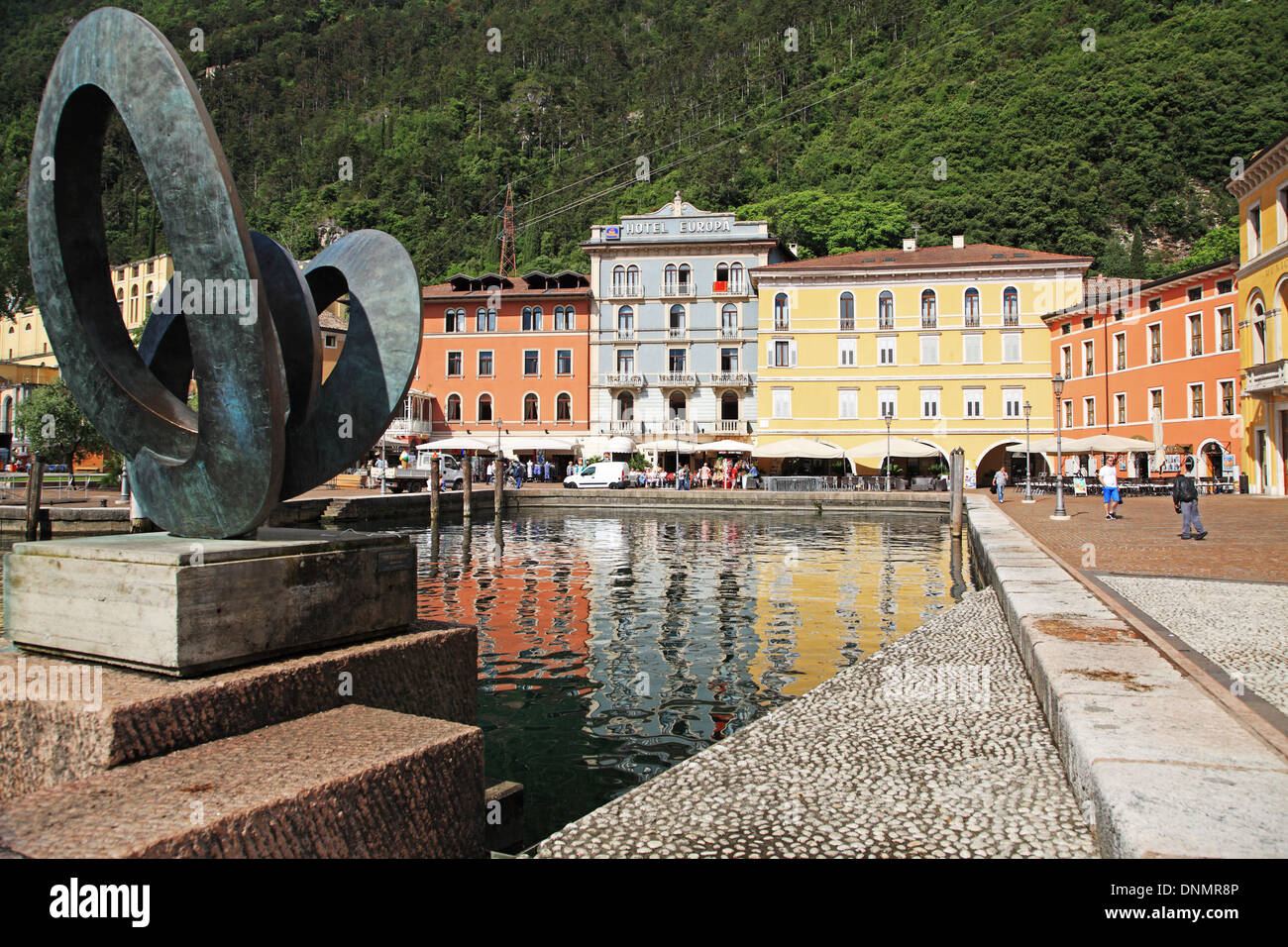 L'Italia, Trentino, Riva del Garda Lago di Garda, Porto Foto Stock