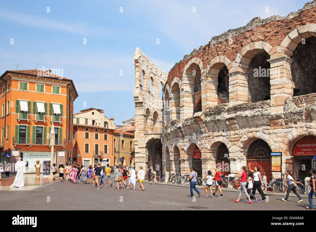 L'Italia, Veneto, Verona, Arena Anfiteatro Romano in Piazza Bra, patrimonio mondiale dell UNESCO Foto Stock