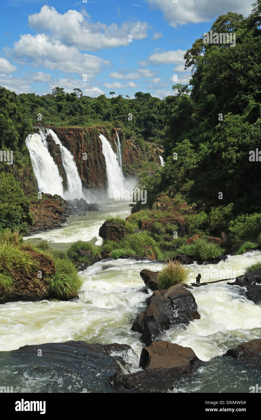 Il Brasile, Parana, Parco Nazionale di Iguazu, patrimonio mondiale dell UNESCO, Cascate di Iguazu Foto Stock