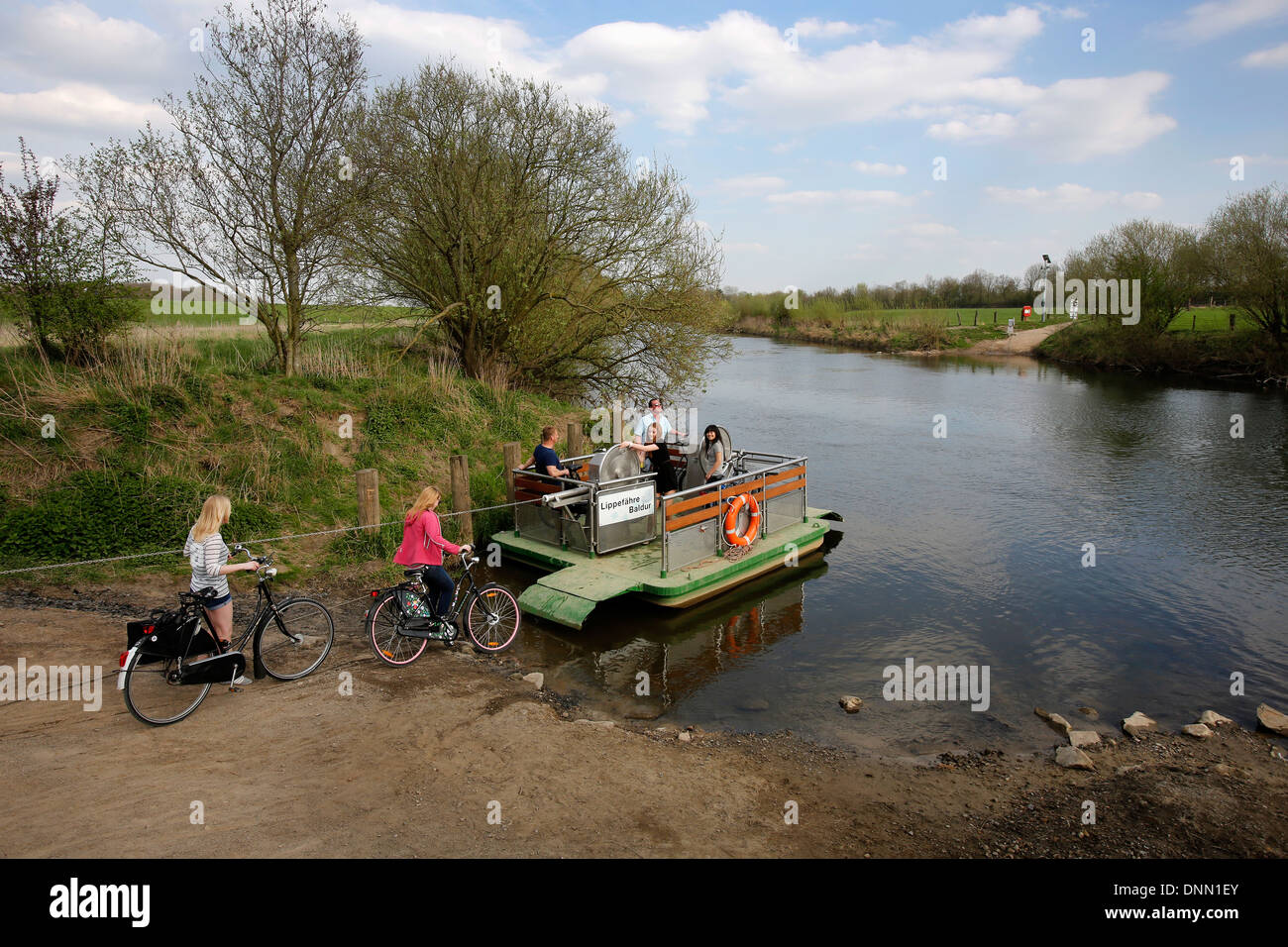 Dorsten, Germania, Lippefaehre Baldur Foto Stock