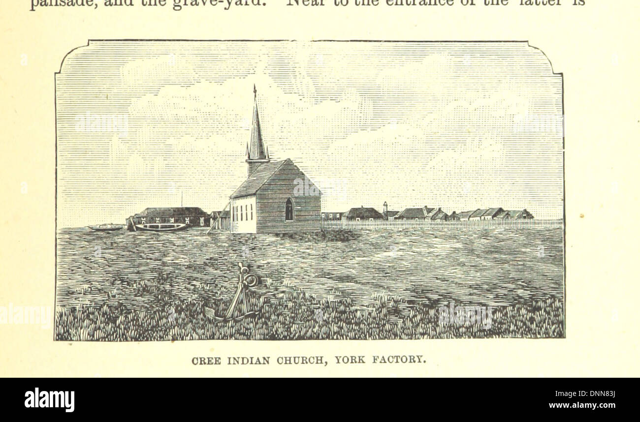 L'immagine mostra la pagina 157 di "Our North Land", un resoconto dettagliato del nord-ovest del Canada e del percorso della Baia di Hudson. Include le narrazioni della spedizione della Baia di Hudson del 1884. Il libro è illustrato ed è stato pubblicato nel 1885 da Charles Richmond Tuttle a Toronto. Foto Stock