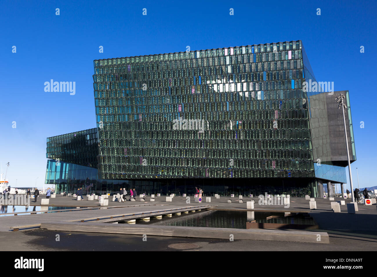 Harpa Concert Hall e il centro conferenze.Reykjavik Islanda Foto Stock