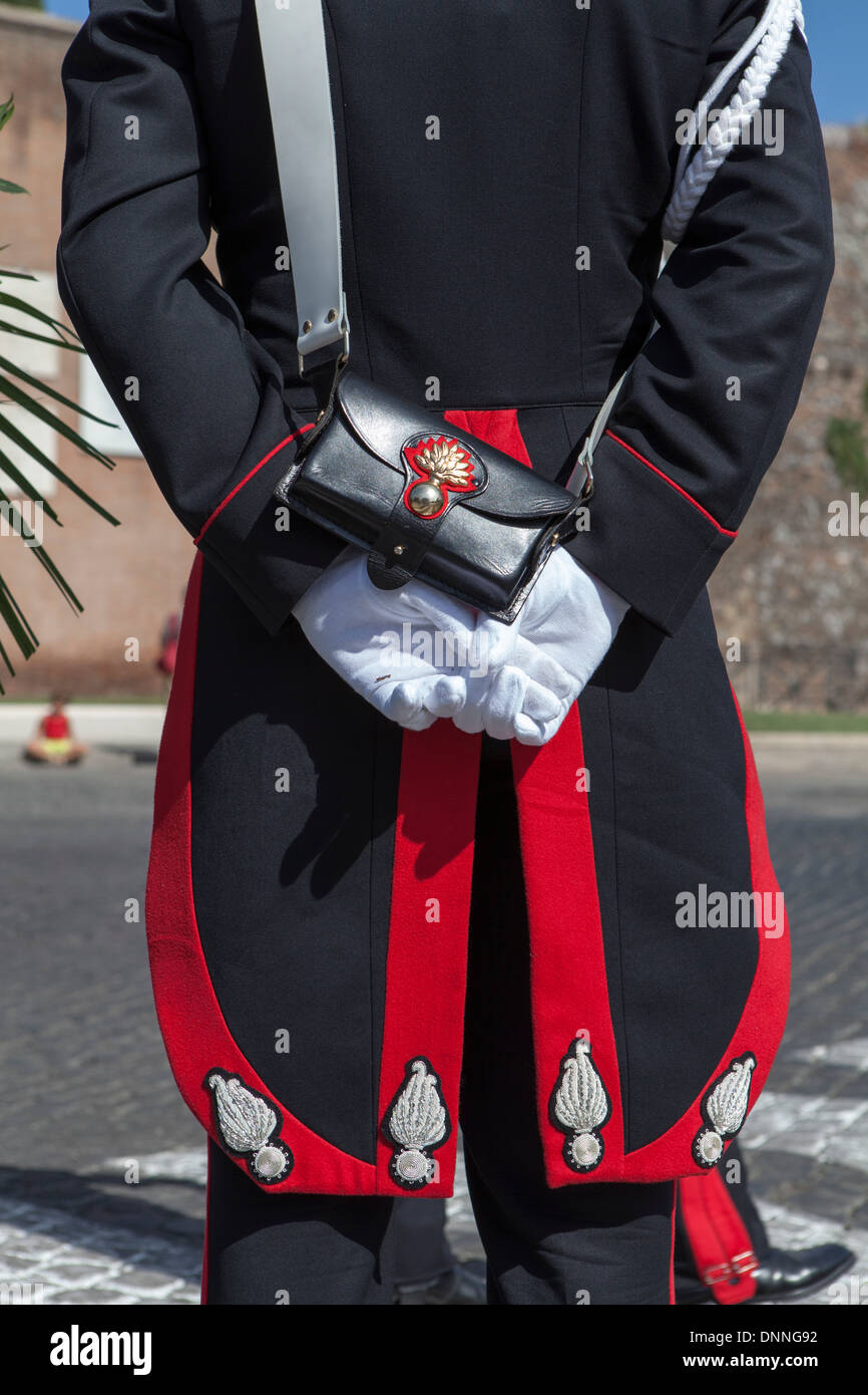 Il cerimoniale uniforme dei Carabinieri Foto Stock
