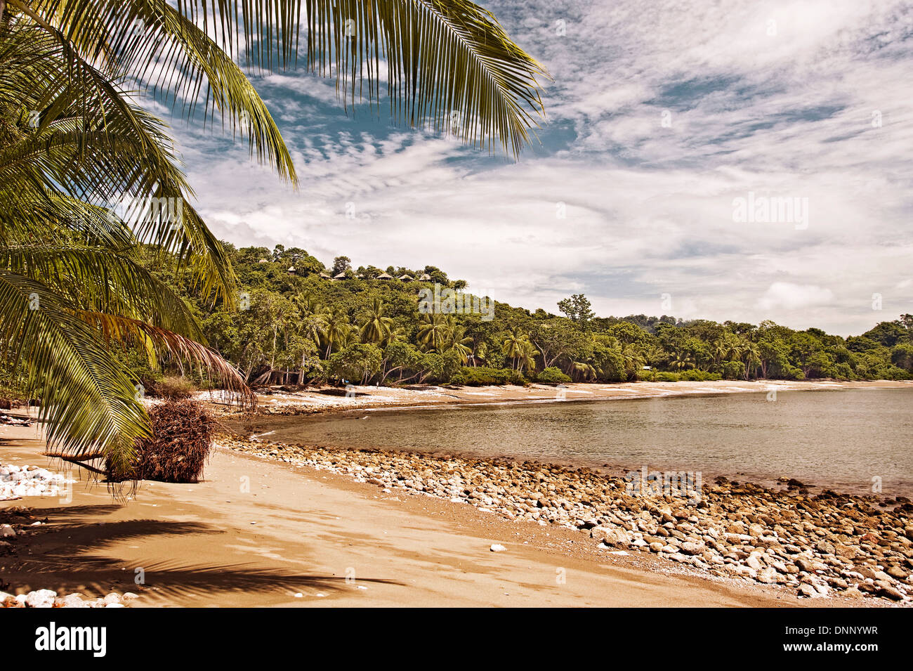 Pacific Coast Beach a Lapa Rios, Costa Rica Foto Stock