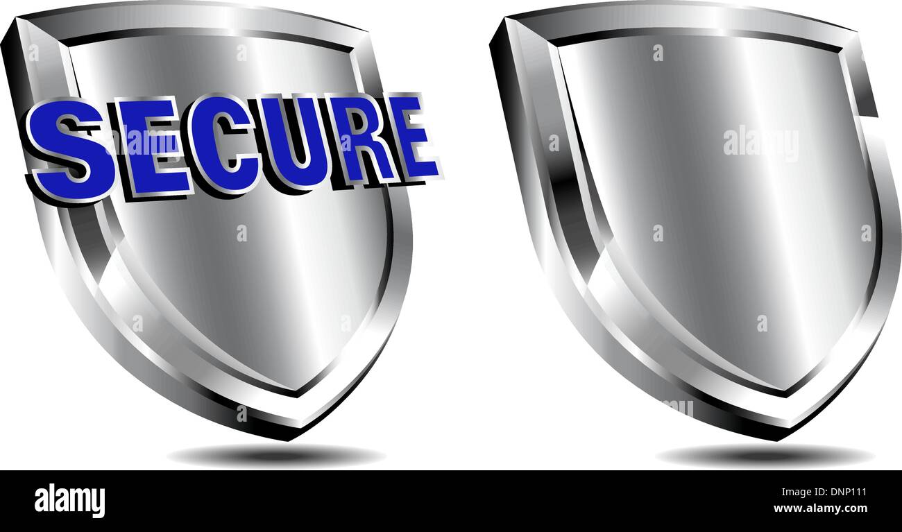 Fissare la protezione della protezione - protezione antivirus sito web firewall di protezione Illustrazione Vettoriale