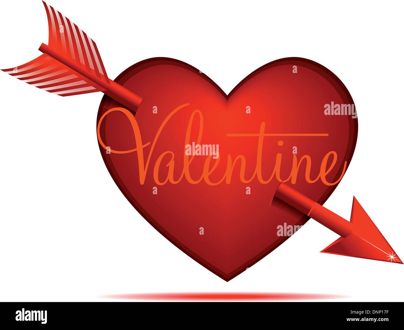 Cuore di San Valentino con il testo e la freccia - essere il mio Valentino  Immagine e Vettoriale - Alamy
