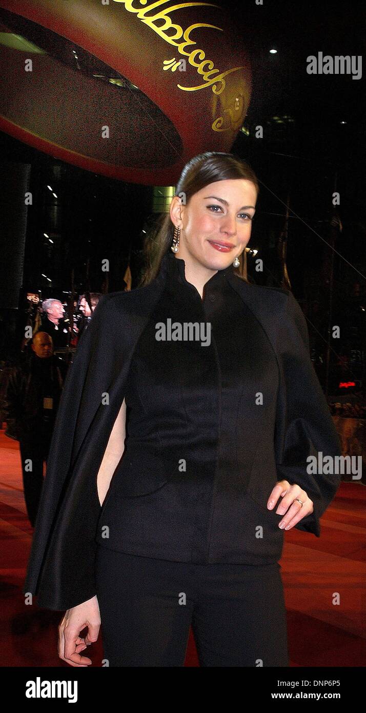Liv Tyler al premiere europeo di "Il Signore degli Anelli - Il Ritorno del Re" di Berlino. Foto Stock