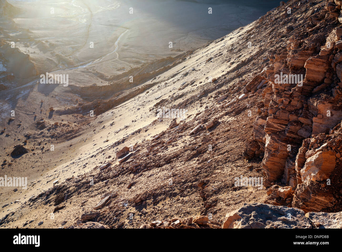Il Cile, Antofagasta regione, il Deserto di Atacama, vista a Valle de la Luna Foto Stock