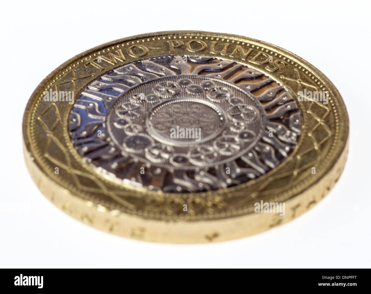 Due British pound coin Foto Stock