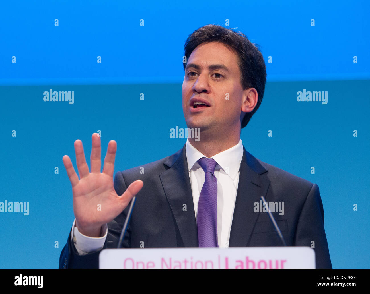 Ed Miliband risolve il partito laburista conferenza,Brighton 2013 Foto Stock