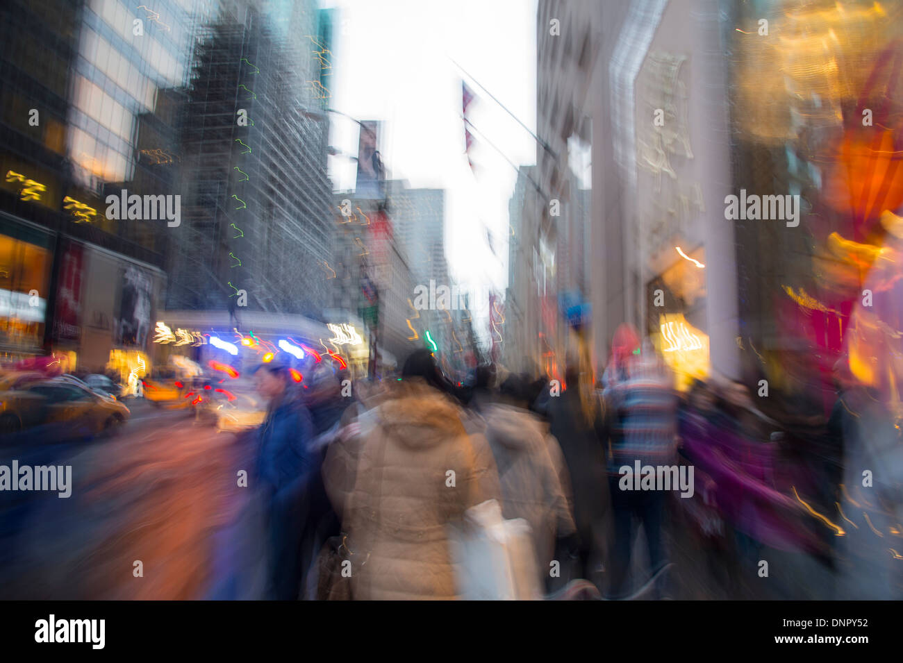 New York City trambusto Foto Stock