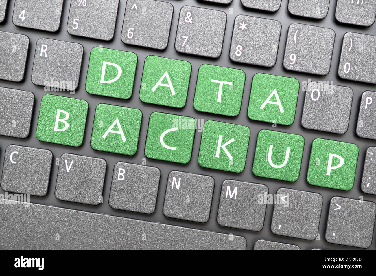 Il backup dei dati su tastiera Foto Stock