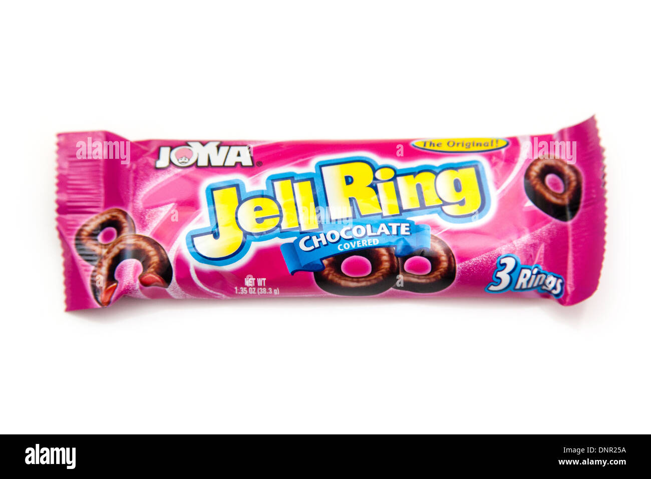 Anello di gelatina candy bar isolato su un bianco di sfondo per studio. Foto Stock