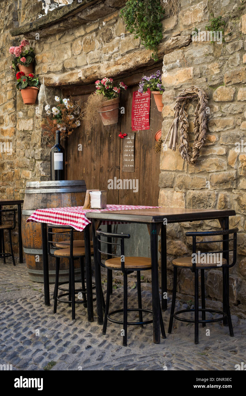 Ristorante in Ainsa Foto Stock