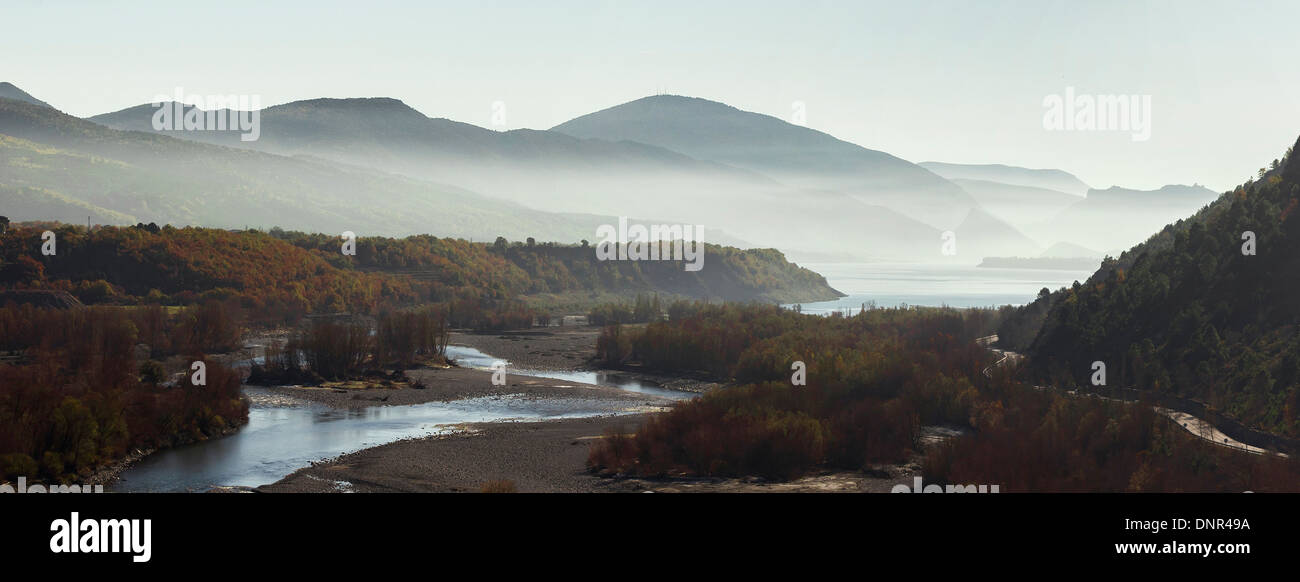 Panorama da Ainsa Foto Stock