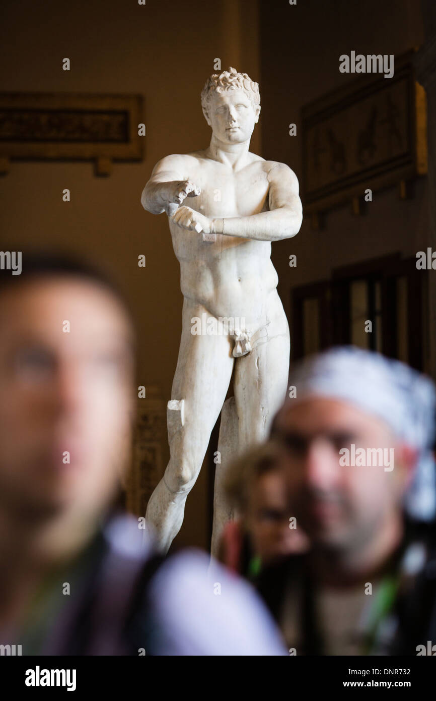 Statue nei Musei Vaticani, Città del Vaticano, Roma, Italia, Europa Foto Stock