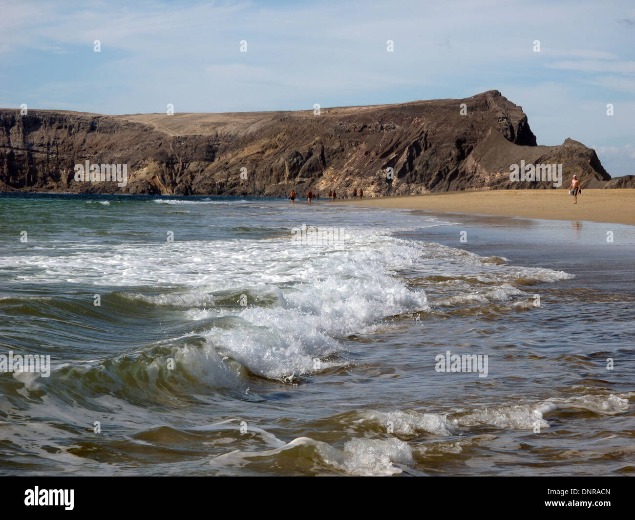 La famosa spiaggia sull'isola atlantica di Porto Santo vicino a Madeira Foto Stock
