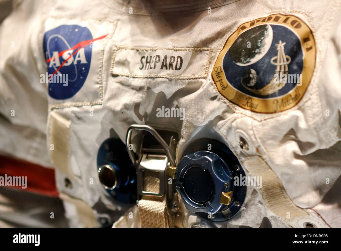 Il Centro Spaziale Kennedy, Alan Shepard Suit, Apollo 14 Foto Stock