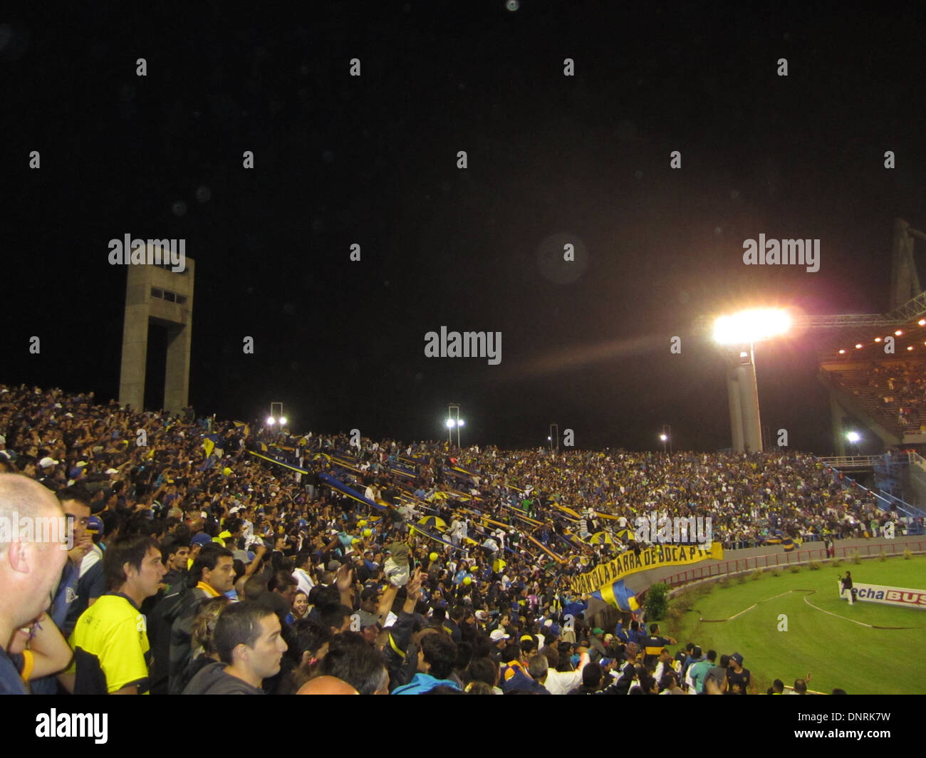 Boca River Soccer Game al Mar del Plata Soccer Stadium di Buenos Aires, Argentina, 19 Gennaio 2013 Foto Stock