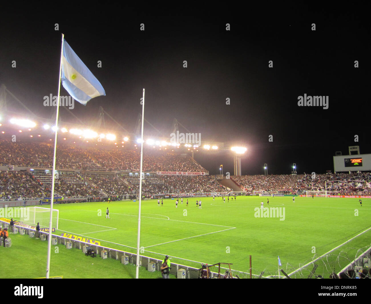 Boca River Soccer Game al Mar del Plata Soccer Stadium di Buenos Aires, Argentina, 19 Gennaio 2013 Foto Stock