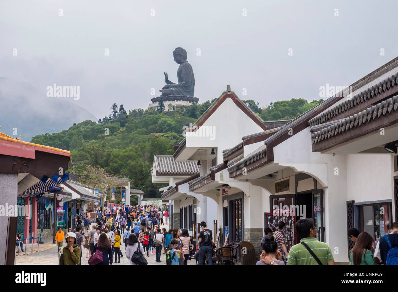 Tian Tan Buddha statua, l'Isola di Lantau, Hong Kong, Cina Foto Stock