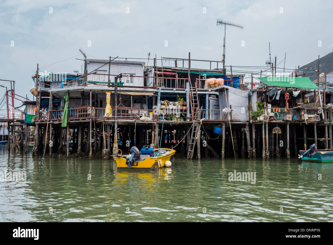 Tai O villaggio di pescatori, l'Isola di Lantau, Hong Kong, Cina Foto Stock