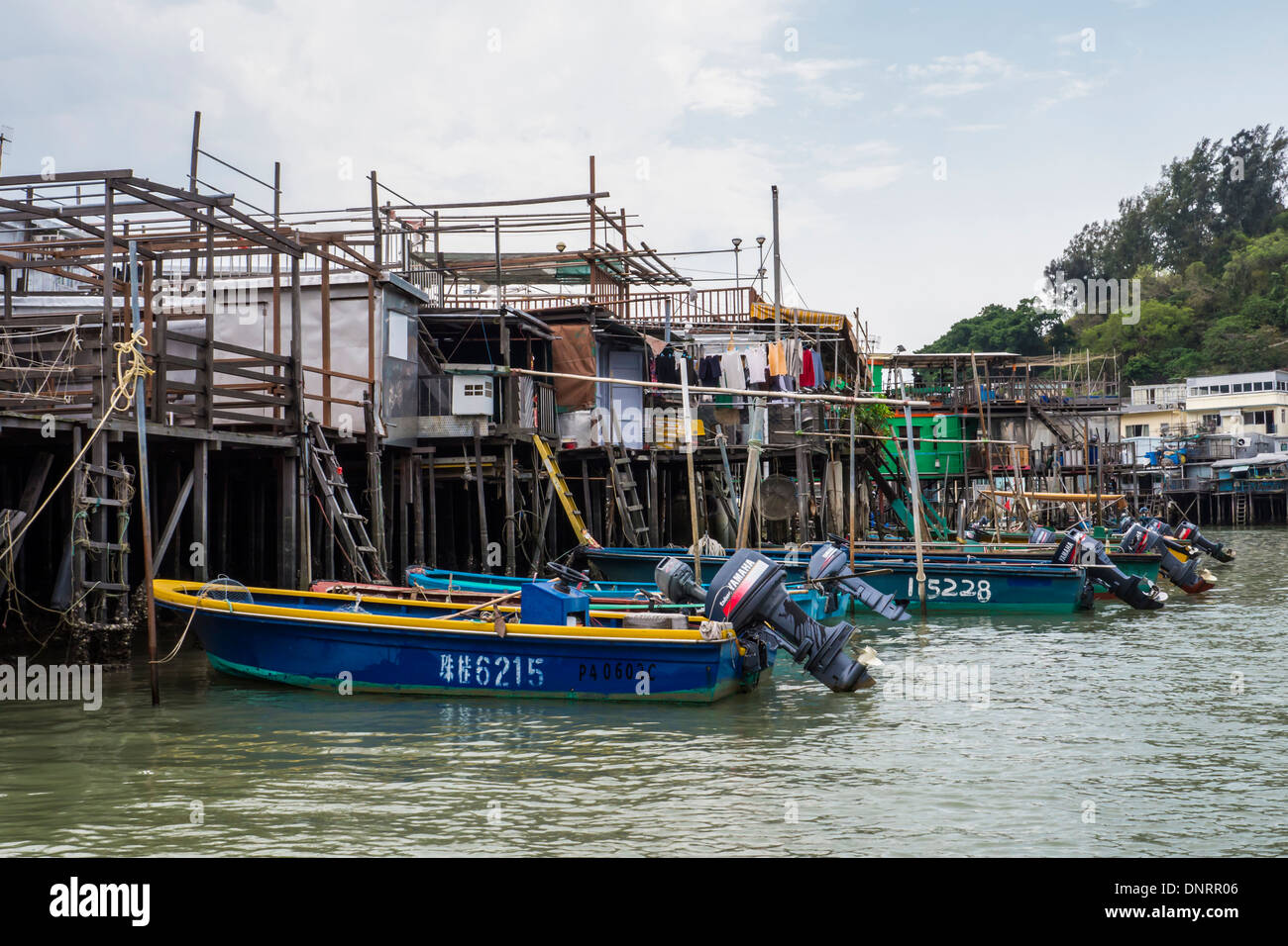 Tai O villaggio di pescatori, l'Isola di Lantau, Hong Kong, Cina Foto Stock