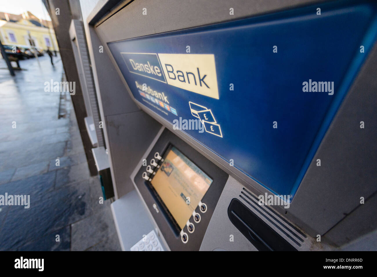 Danske Bank bancomat Foto Stock