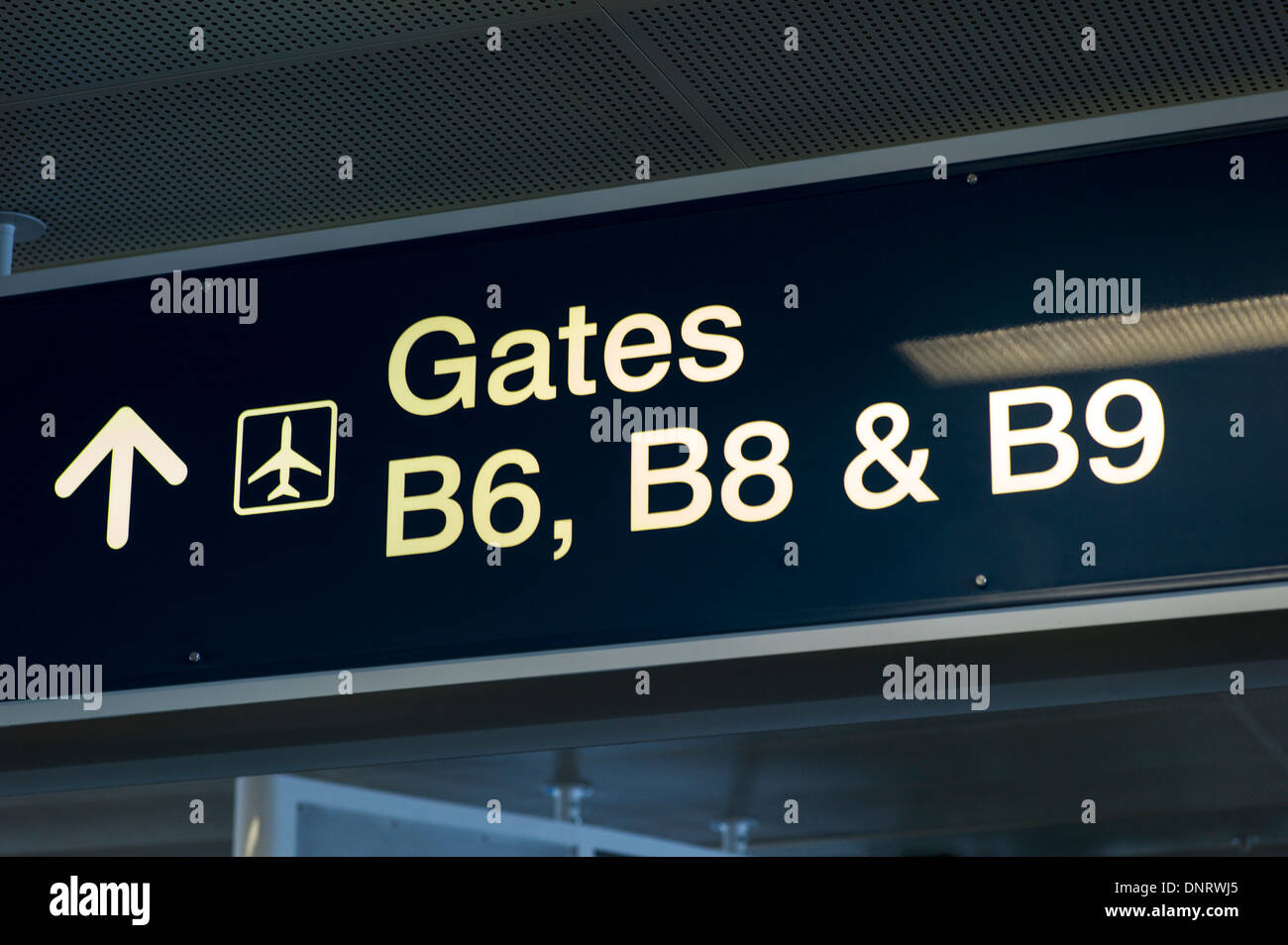 Digital Signage al Ft. Lauderdale Hollywood - Aeroporto Internazionale di Ft. Lauderdale, Florida, Stati Uniti d'America Foto Stock