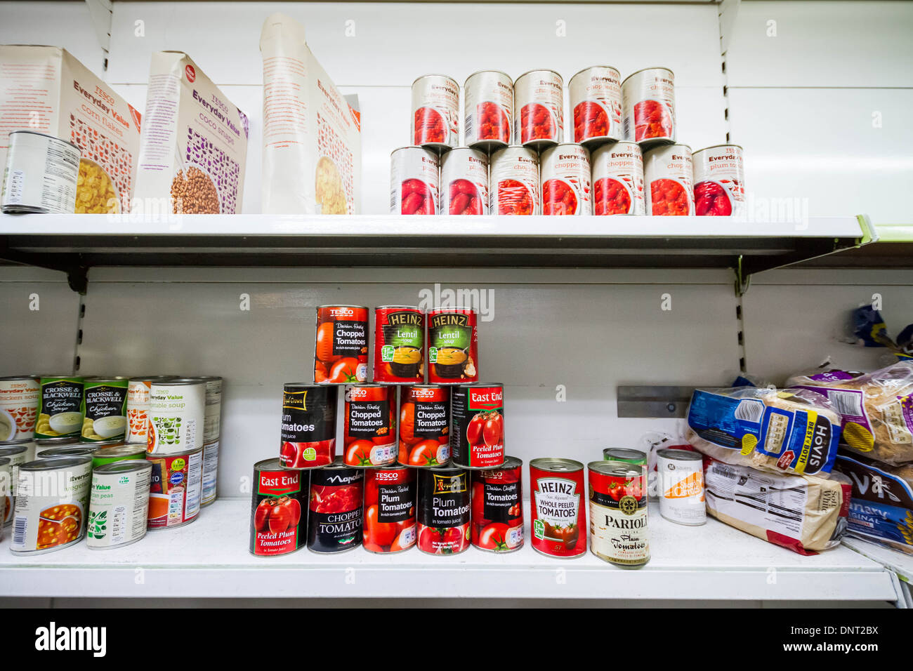 Il Lewisham Food Bank in New Cross di Londra, Regno Unito. Foto Stock