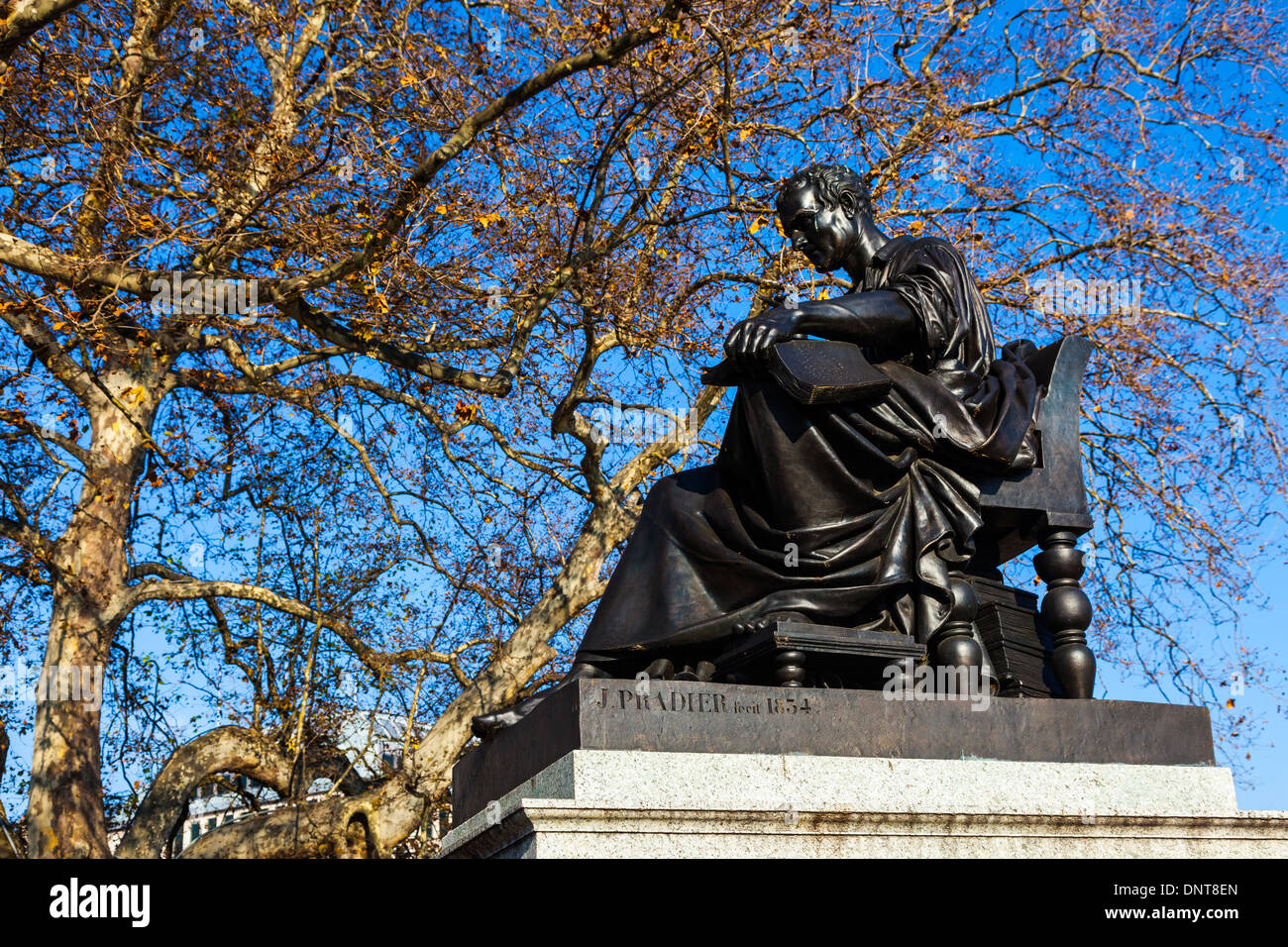 Statua di Jean Rousseau a Ginevra Foto Stock