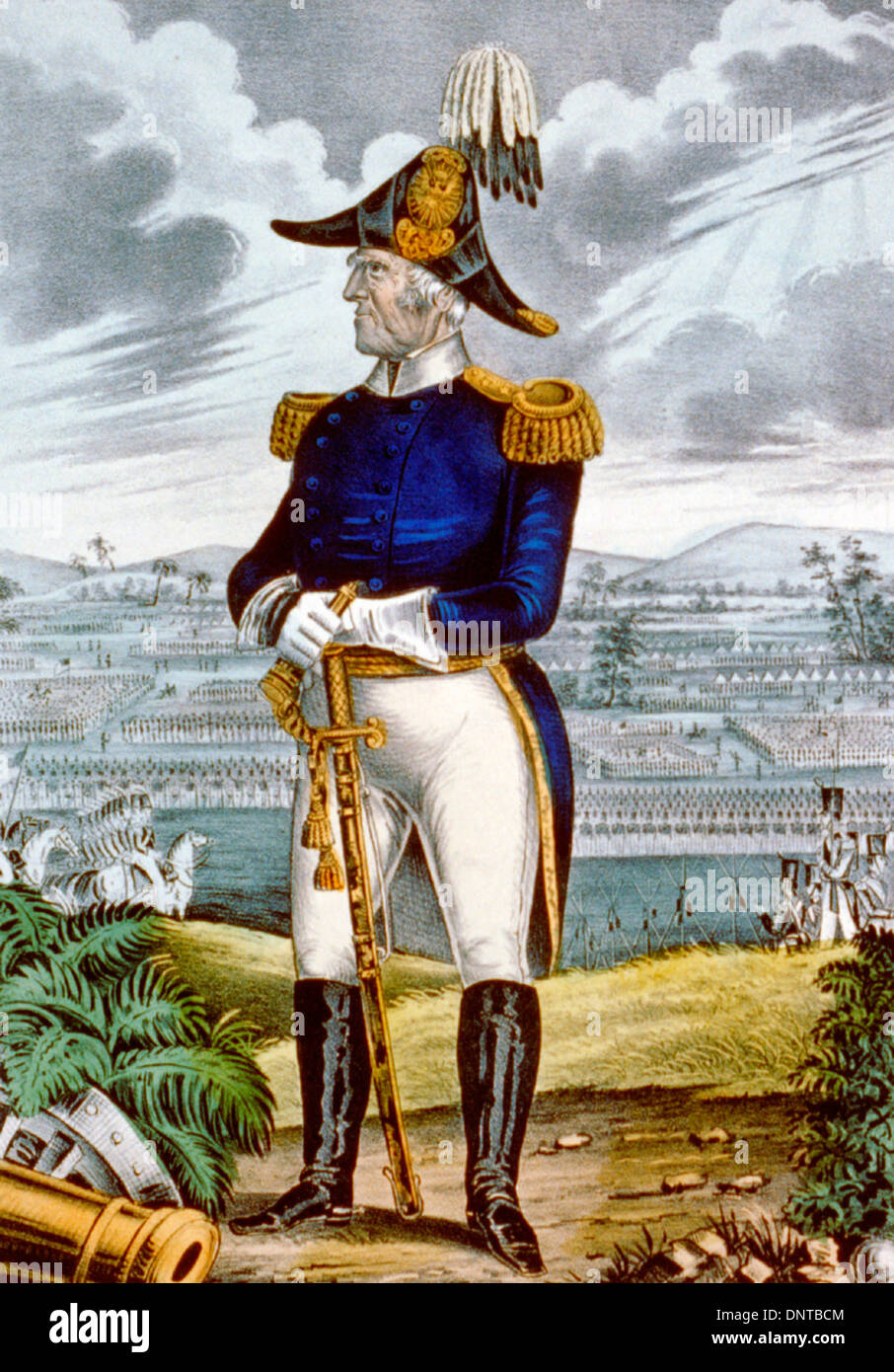 Generale Zachary Taylor: "vecchi ruvida & pronto'. In esecuzione per il presidente, 1848 Foto Stock