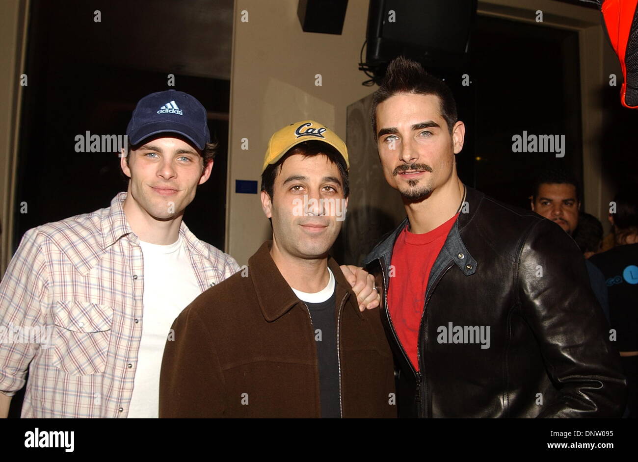 Mar 14, 2002 - K24387AG: CLUB GREENLIGHT.A GQ LOUNGE, LA, CA 03/13/2002. AMY GRAVES/ 2002.(D).JAMES MARSDEN JASON WEINBERG.Kevin Richardson(Immagine di credito: © Globo foto/ZUMAPRESS.com) Foto Stock