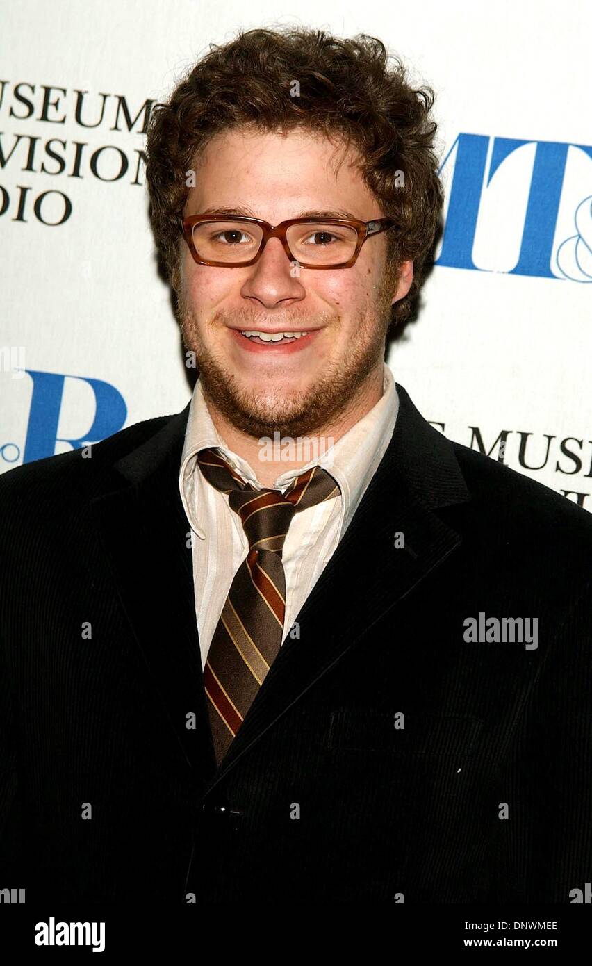 Mar 4, 2002 - K24283AG: Il William S. PALEY TELEVISION FESTIVAL presenta ''al sommerso''.Directors Guild of America, LA, CA. 03/04/2002.Seth Rogen. AMY GRAVES/ 2002.(D)(Immagine di credito: © Globo foto/ZUMAPRESS.com) Foto Stock