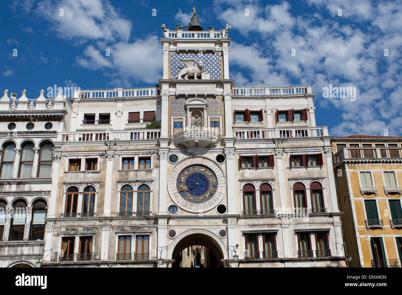 06/09/2013 la torre dell Orologio, piazza San Marco, Venezia, Italia Foto Stock