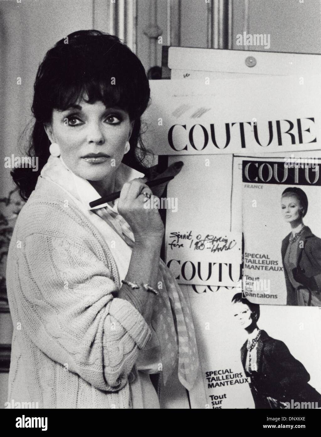 Sett. 19, 1986 - JOAN COLLINS.peccati è un 1986 miniserie televisiva.(Immagine di credito: © Globo foto/ZUMAPRESS.com) Foto Stock