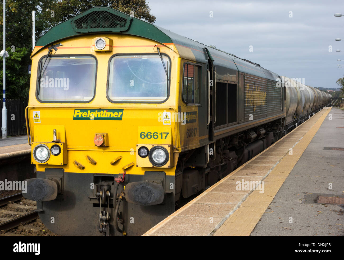 Freightliner treno, England, Regno Unito Foto Stock