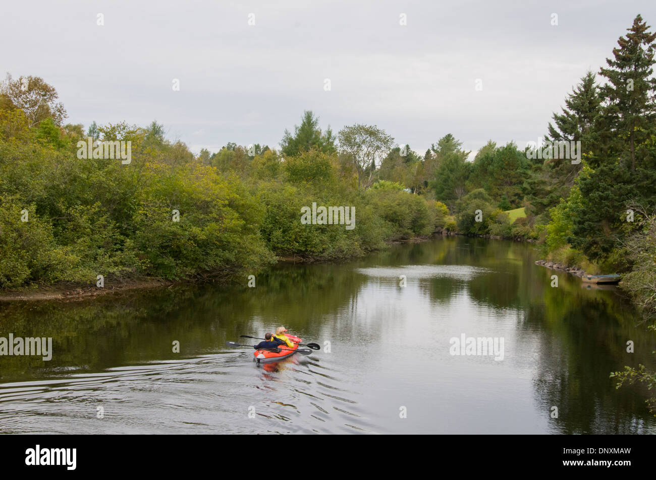 Kayak Val Morin Laurentians Québec Canada Foto Stock
