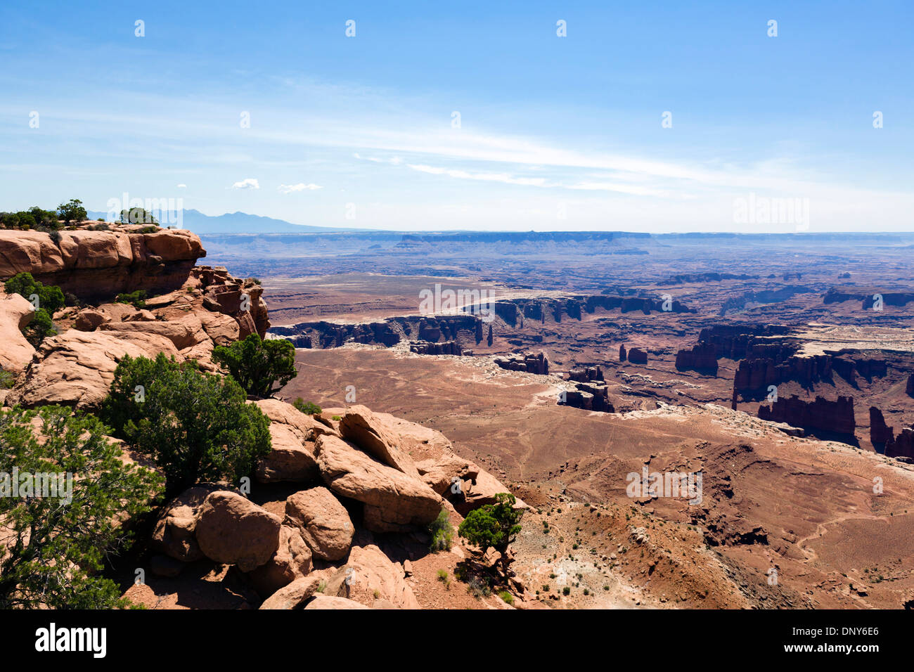 Grand View Point, Island in the Sky, il Parco Nazionale di Canyonlands, Utah, Stati Uniti d'America Foto Stock