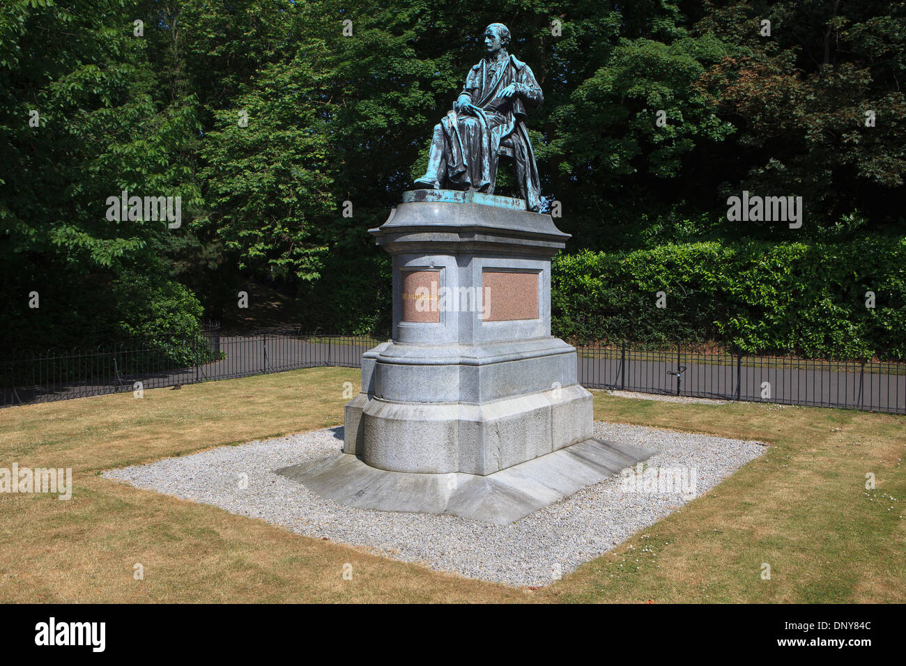 Monumento a Lord Ardilaun - Arthur Edward Guinness (1840-1915) a Saint Stephen's Green a Dublino, Irlanda Foto Stock