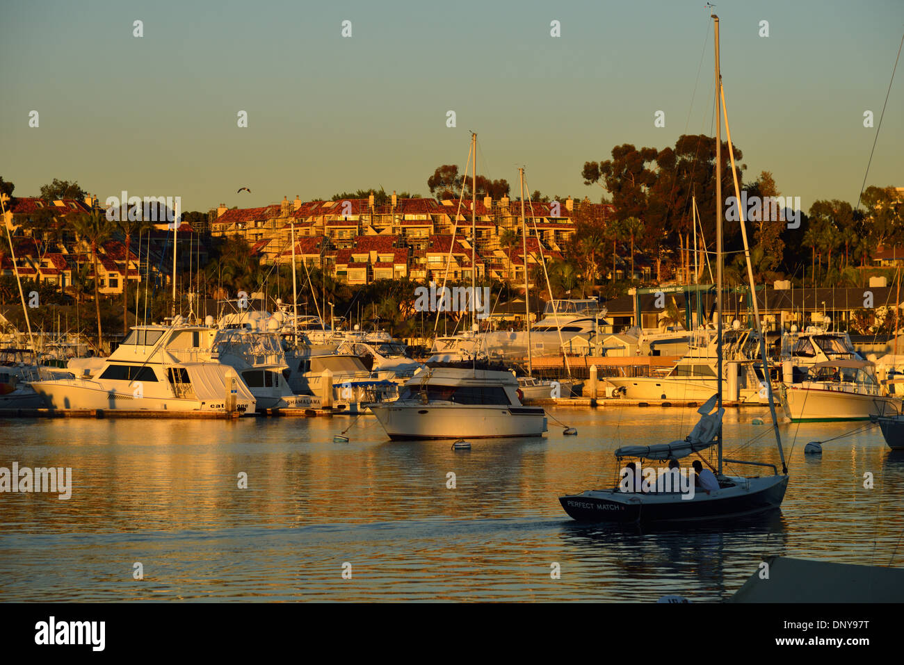 Balboa Island a Newport Beach, CA Foto Stock