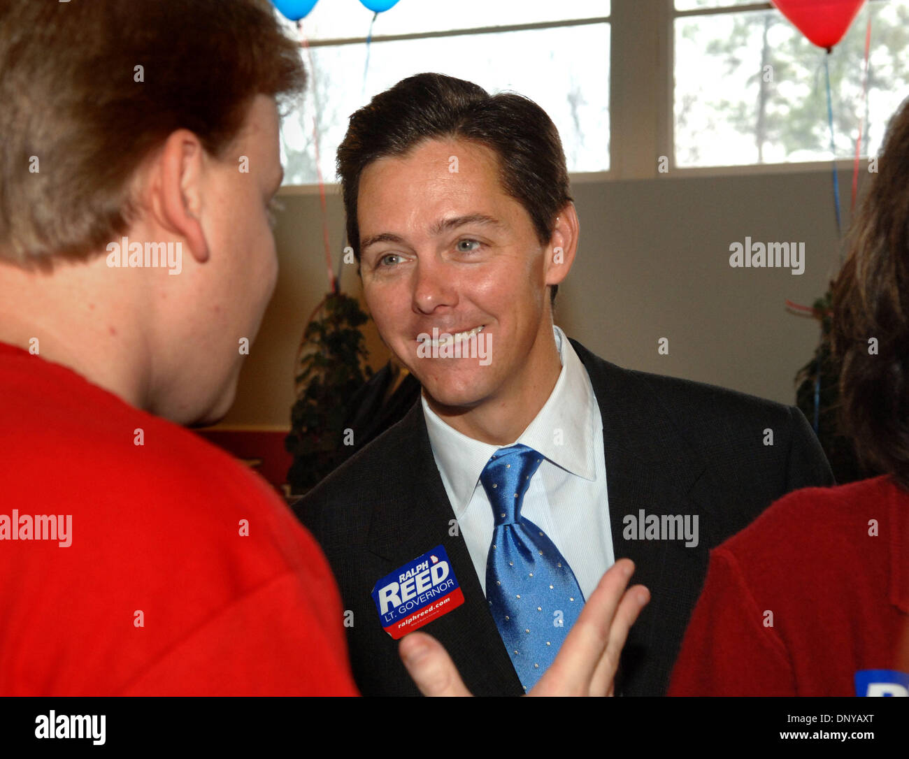 Jan 21, 2006; Atlanta, GA, Stati Uniti d'America; candidato repubblicano RALPH REED ex capo della coalizione Cristiana, ora stratega politico di Atlanta, in esecuzione per la Georgia Lt. Governatore. Fotografato a raduno politico in un Atlanta chiesa battista. Credito: Foto di Robin Nelson/ZUMA premere. (©) copyright 2006 di Robin Nelson Foto Stock