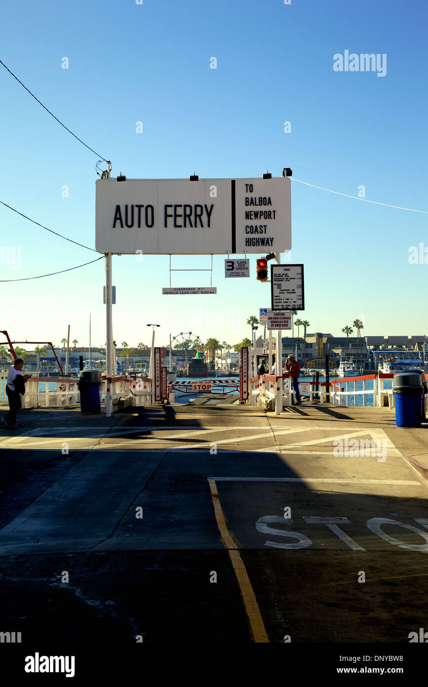 Balboa Island in Newport Beach Foto Stock