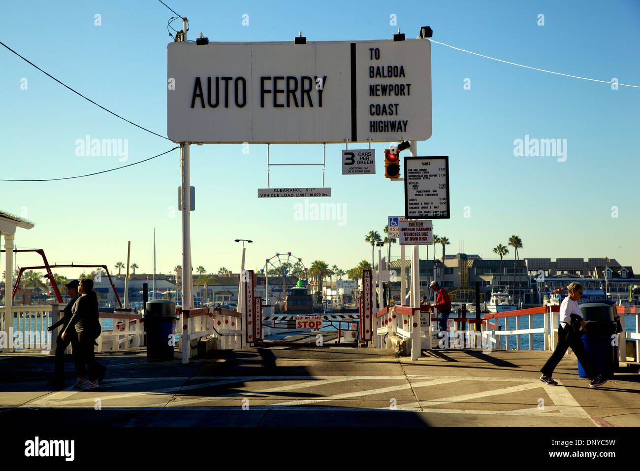 Balboa Island in Newport Beach Foto Stock