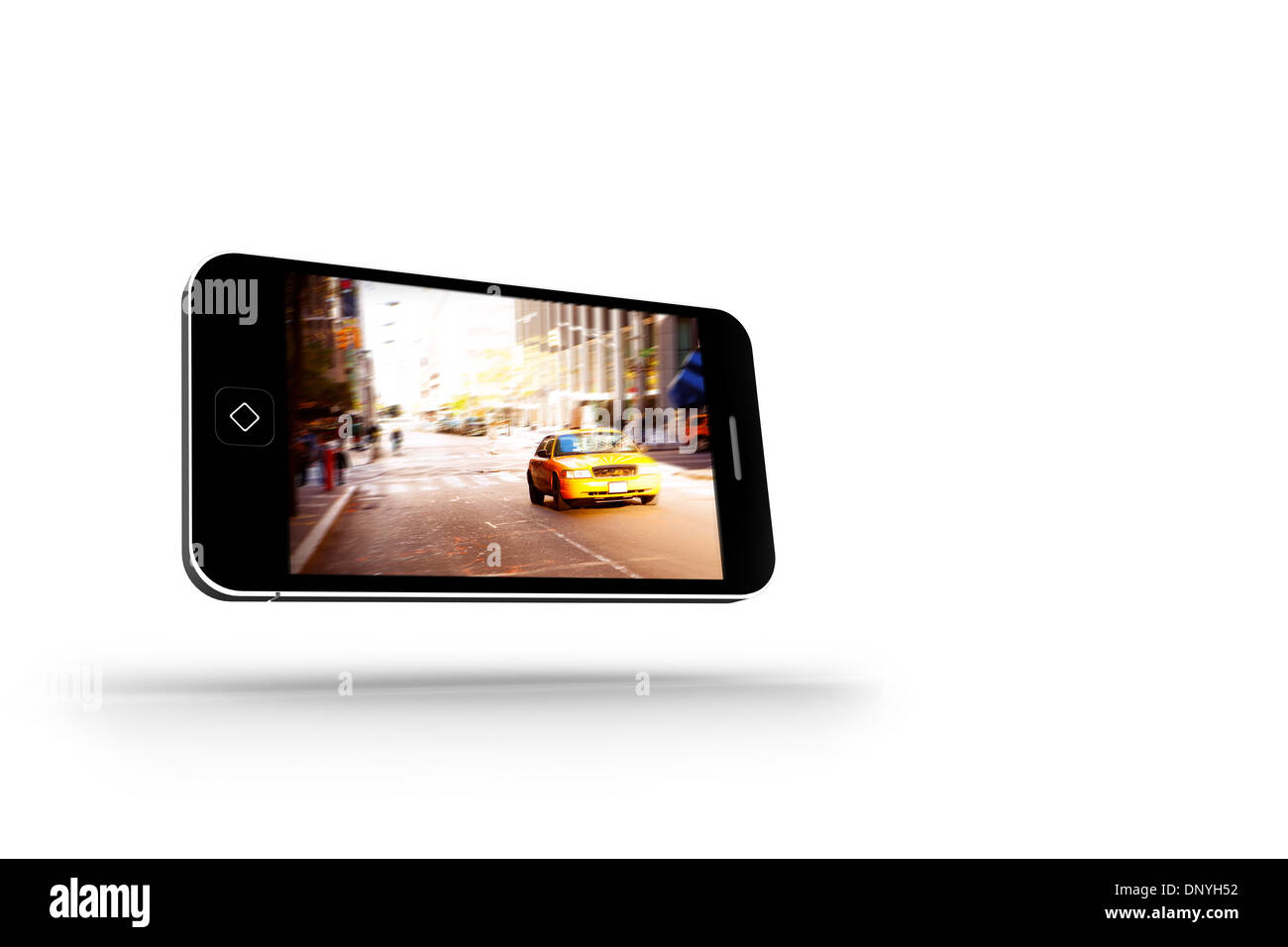 Città sulla schermata di tablet Foto Stock