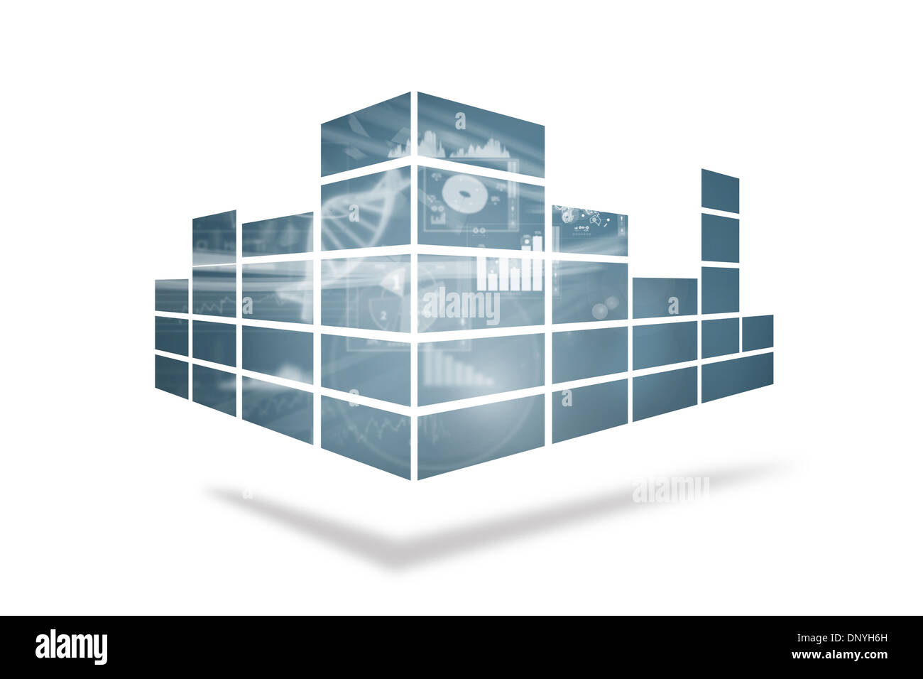 Interfaccia di Dna su schermo astratto Foto Stock